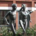 bronze foundry modern garden high quality bronze nude boy statue